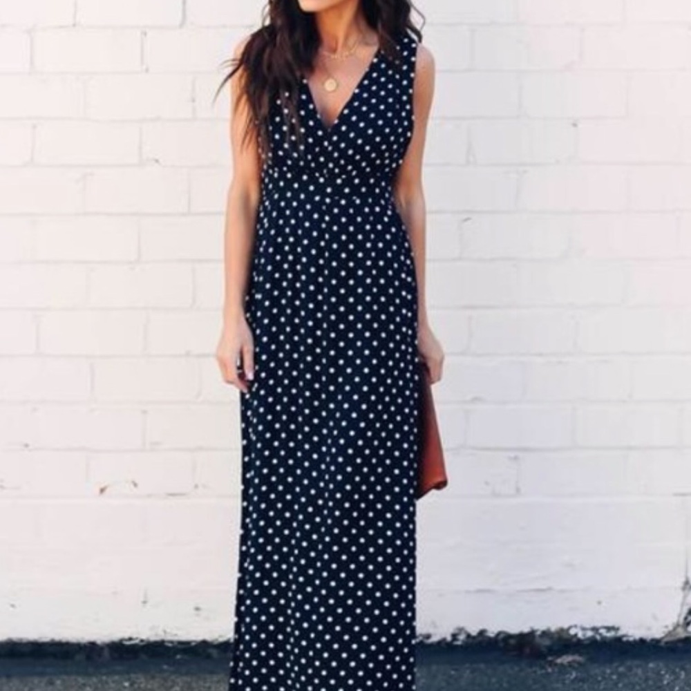Mariah Polka Dot Maxi Dress